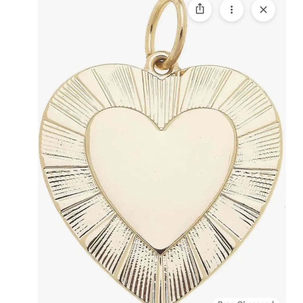 Glowing Heart Charm in Shiny GoldThe